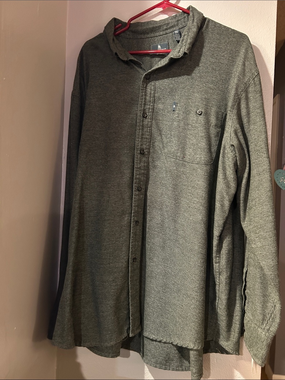 GH Bass green flannel shirt Minty XX Large